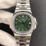 PP Nautilus Super clone  Ref.5711 Inlaid with square diamonds 40MM×8.3MM