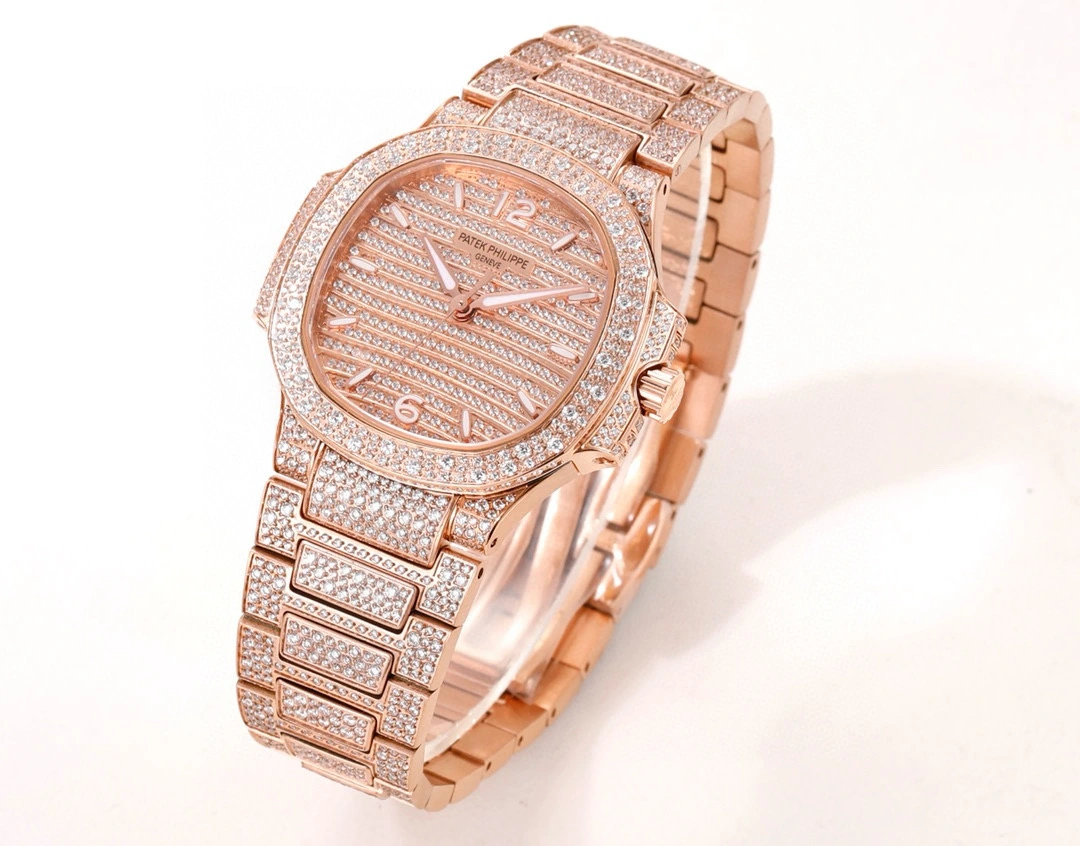 6af4a1f4f042789889f066f59941f58a-2.webp PP Nautilus Ref.7118 Full diamond goddess watch 35.2MM - Image 1