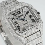 Cartier Santos series full diamond and half diamond