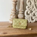 Chanel lipstick bag size: 12.5cm, style: 81228 light yellow
