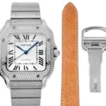 Cartier women's SANTOS Full Diamond 35.1MM*8.83MM