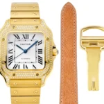 Cartier women's SANTOS Full Diamond 35.1MM*8.83MM